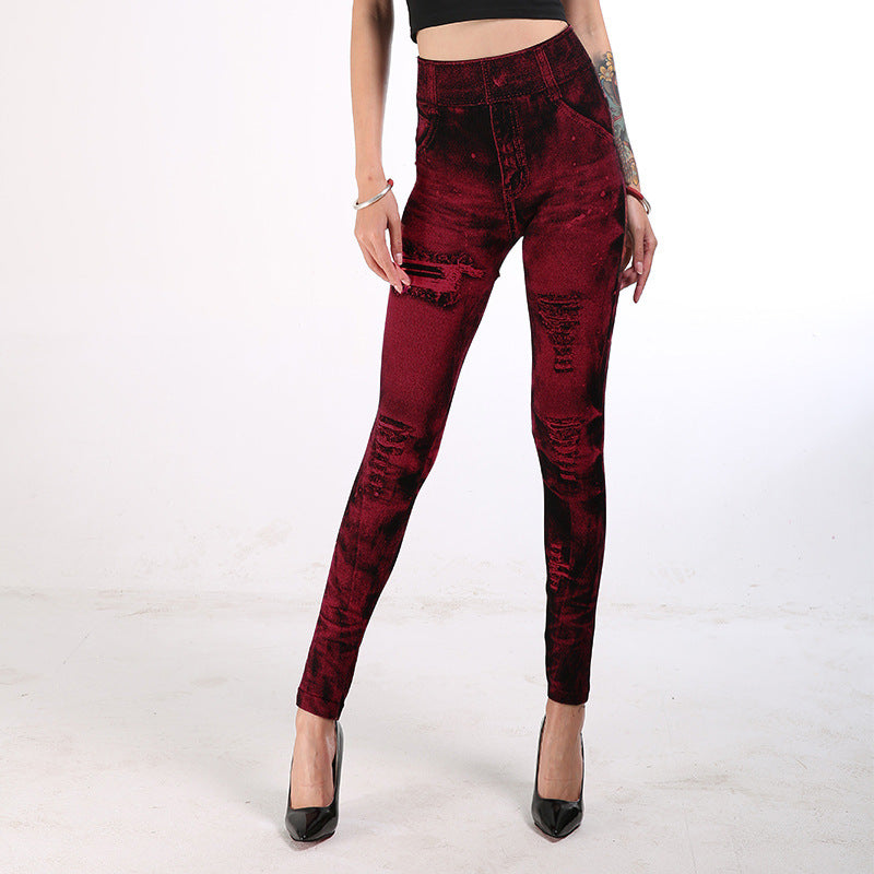 Women's Popular Cool Casual Fashion Denim Leggings