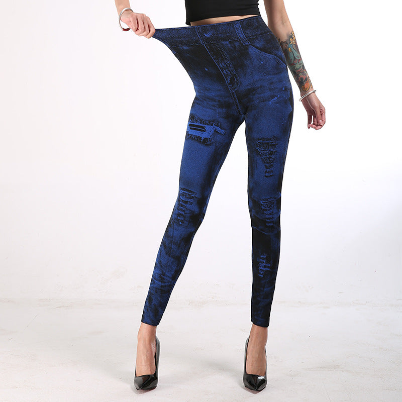 Women's Popular Cool Casual Fashion Denim Leggings