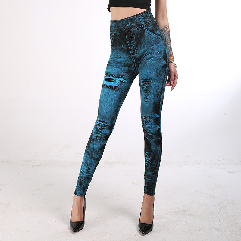 Women's Popular Cool Casual Fashion Denim Leggings