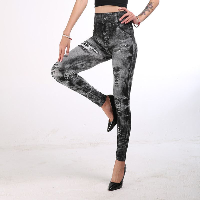 Women's Popular Cool Casual Fashion Denim Leggings