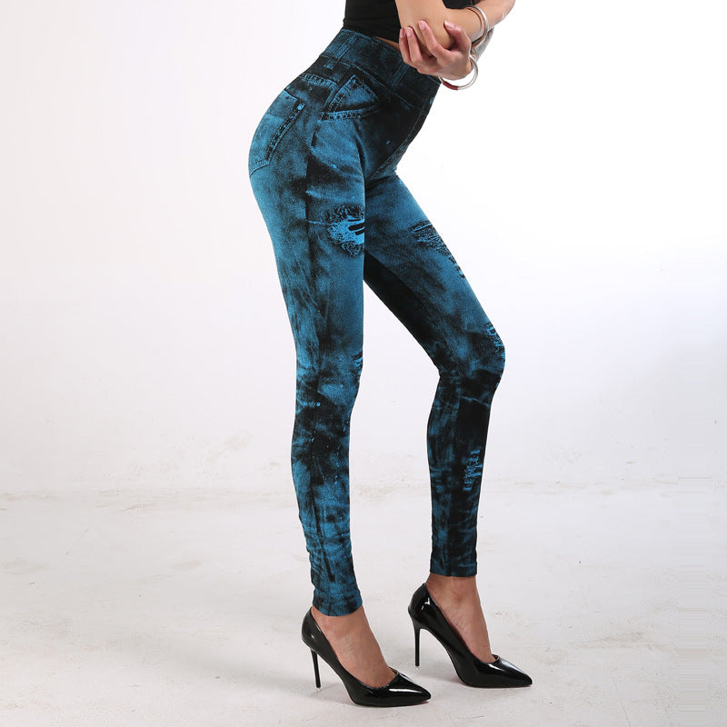 Women's Popular Cool Casual Fashion Denim Leggings