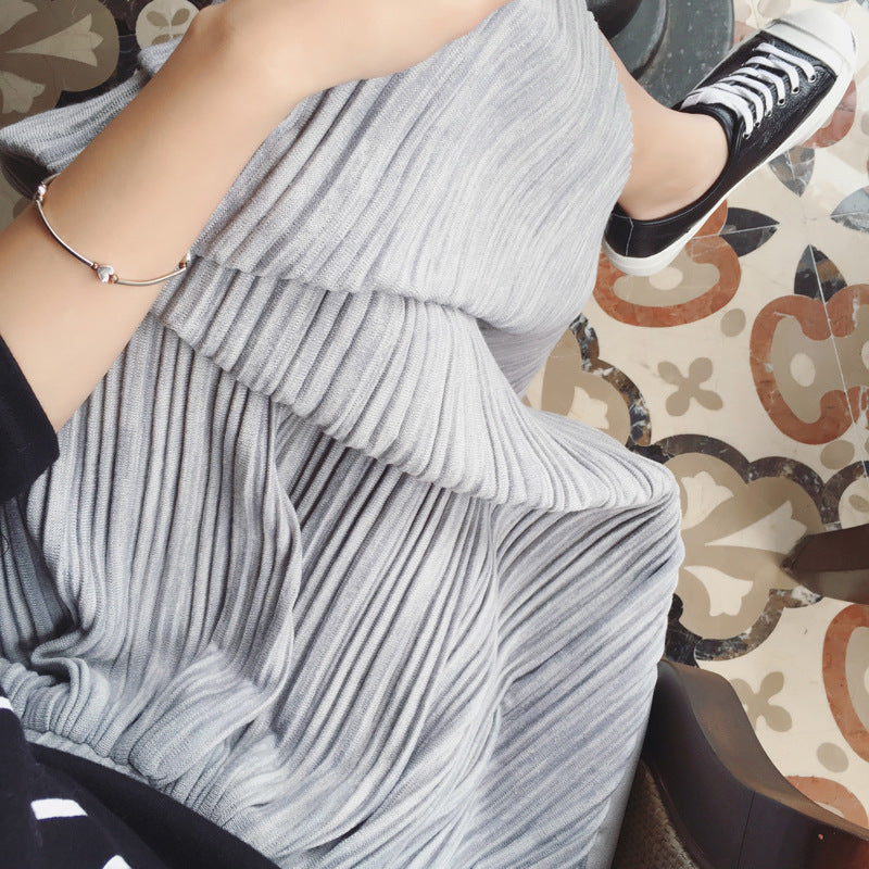 Women's Waist Elastic Artistic Style Casual Modal Skirts