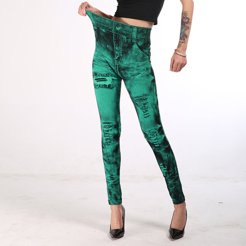 Women's Popular Cool Casual Fashion Denim Leggings