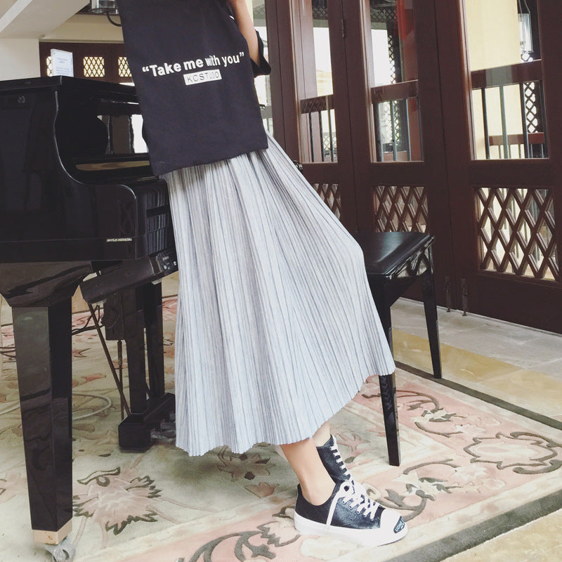 Women's Waist Elastic Artistic Style Casual Modal Skirts