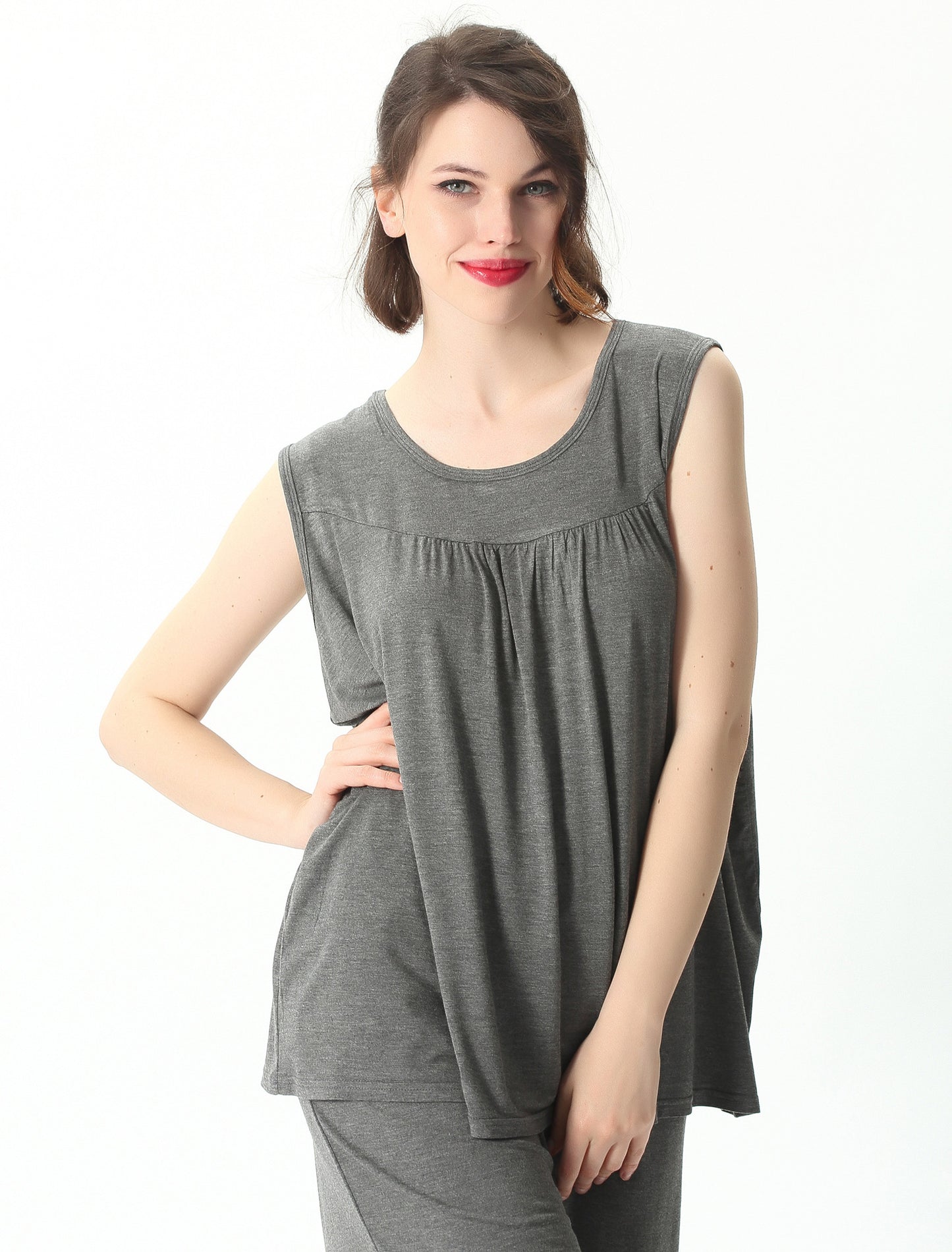 Women's Casual Loose Stretch Cotton Pajamas Home Tops