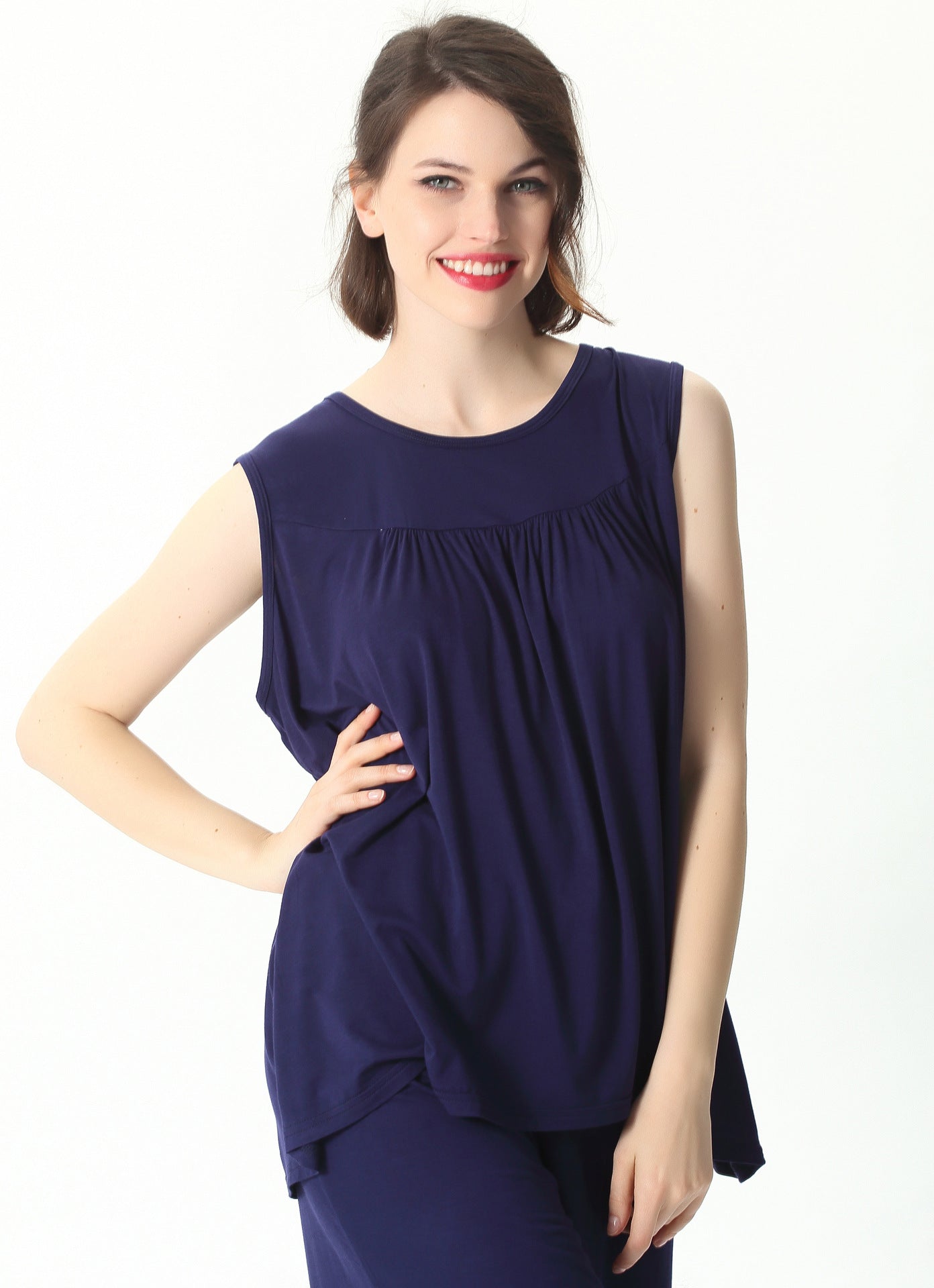 Women's Casual Loose Stretch Cotton Pajamas Home Tops