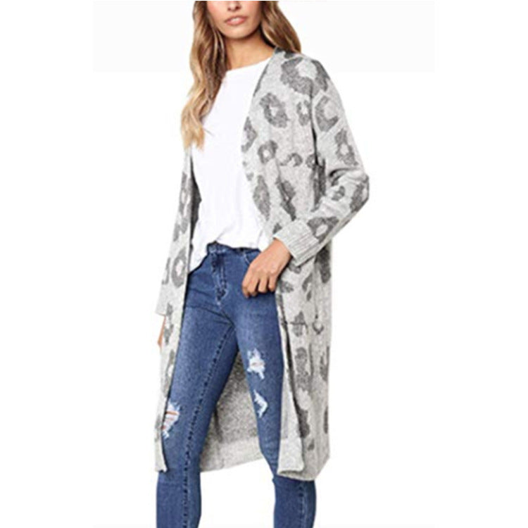 Women's Autumn Leopard Print Long For Sweater