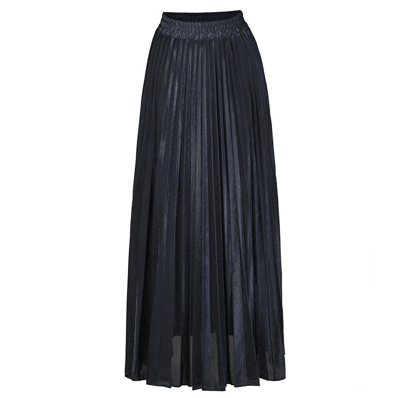 Women's Pleated Long High Waist Big Swing Skirts