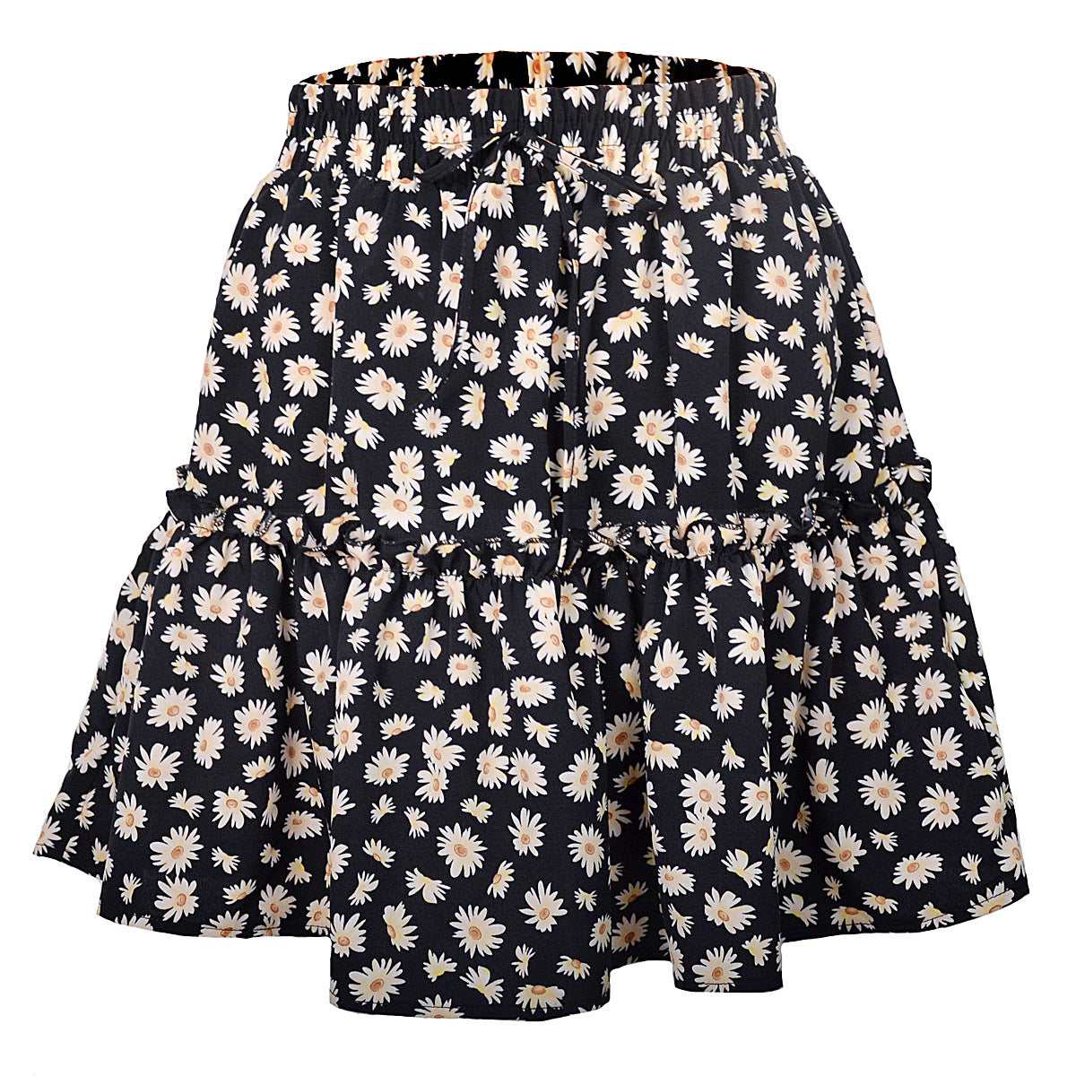 Women's Floral Little Daisy Printed Pleated Summer Skirts
