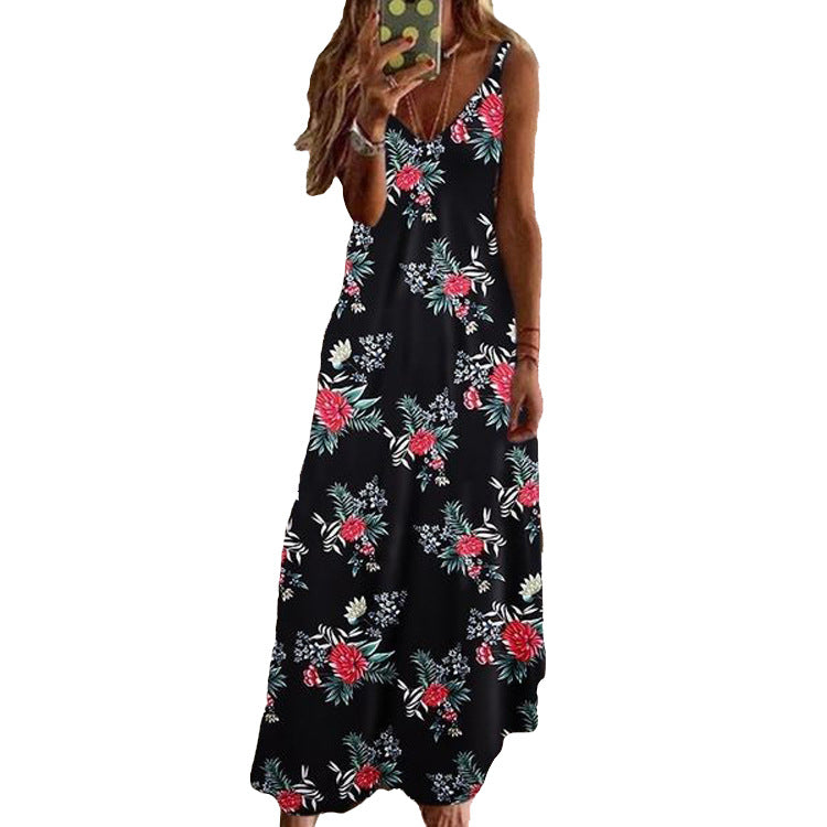 Women's Dress Summer Holiday Printed Halter Dresses