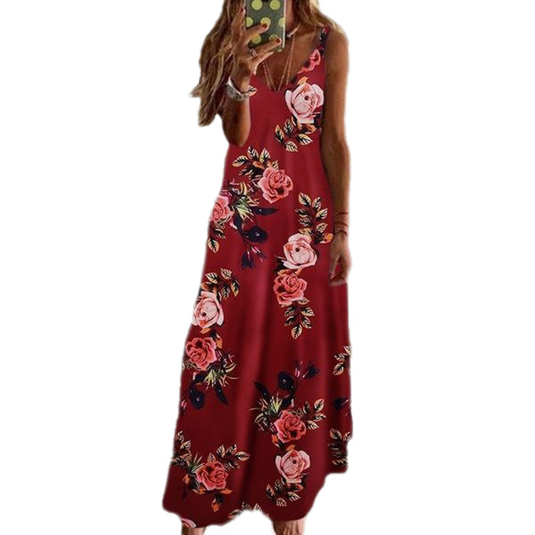 Women's Dress Summer Holiday Printed Halter Dresses
