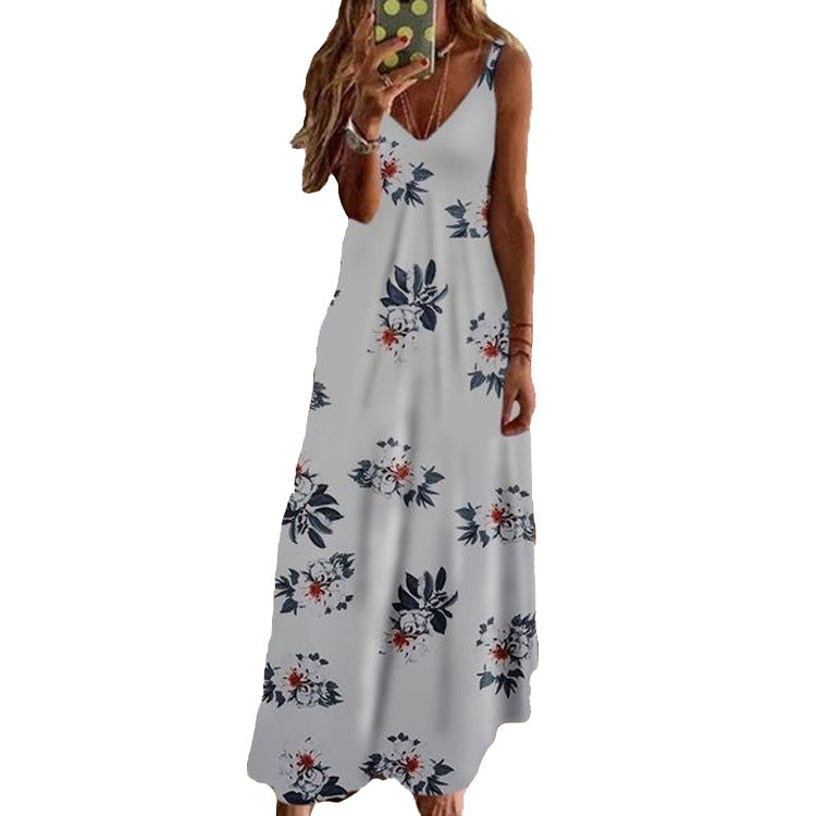Women's Dress Summer Holiday Printed Halter Dresses