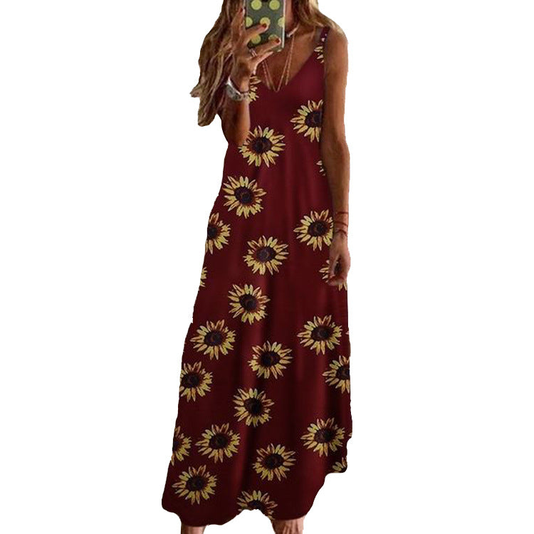 Women's Dress Summer Holiday Printed Halter Dresses