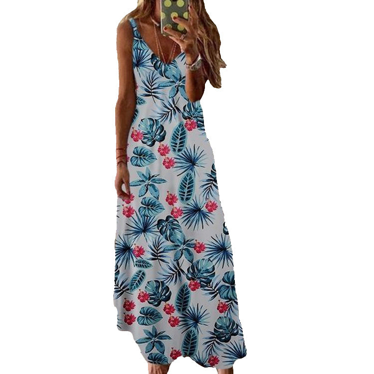 Women's Dress Summer Holiday Printed Halter Dresses