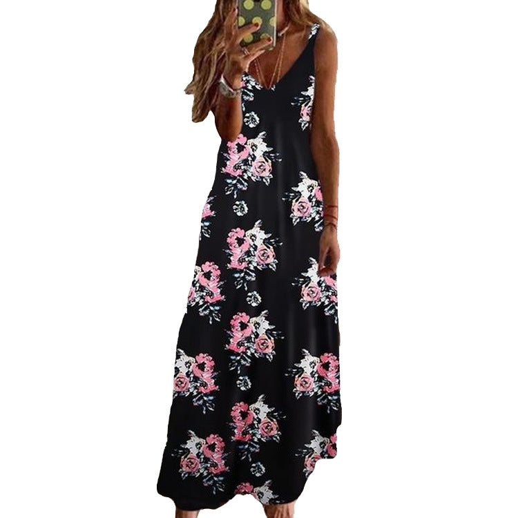 Women's Dress Summer Holiday Printed Halter Dresses