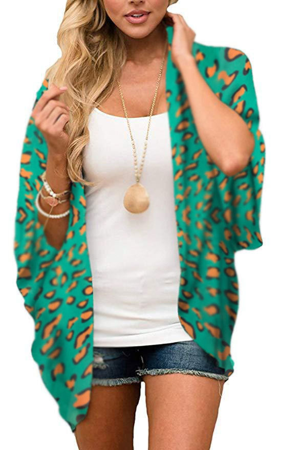 Chiffon Beach Dress Digital Printing Sun Blouses
