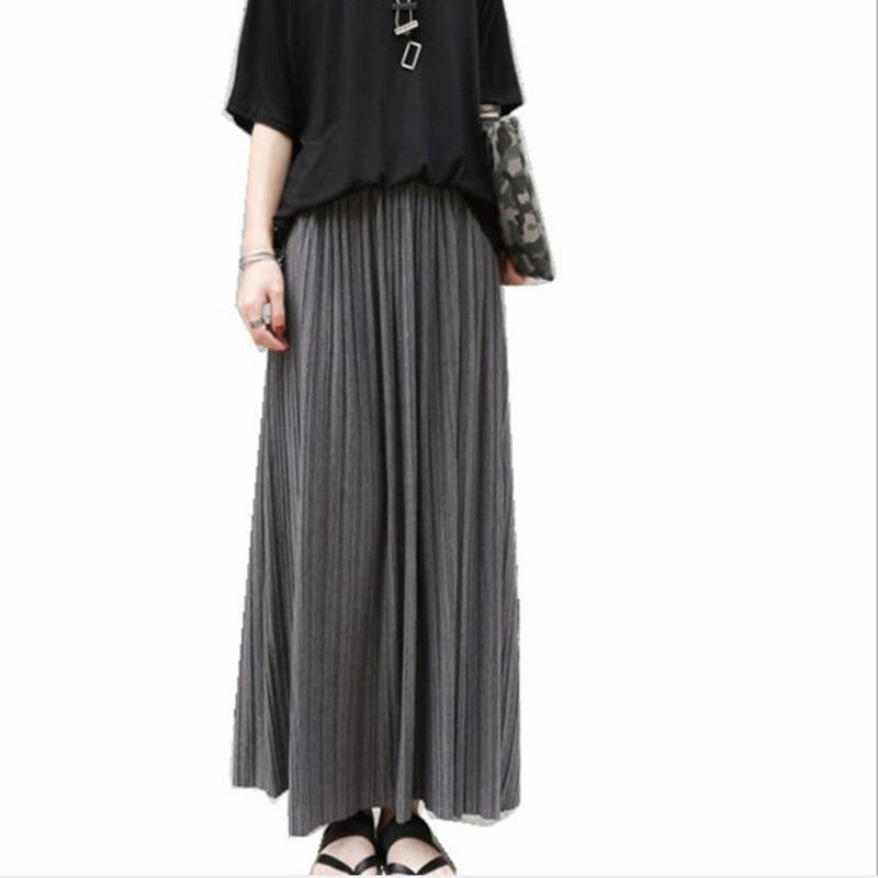 Women's Waist Elastic Artistic Style Casual Modal Skirts
