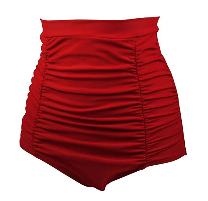 Women's Trunks Solid Color Pleated Stitching High Pants