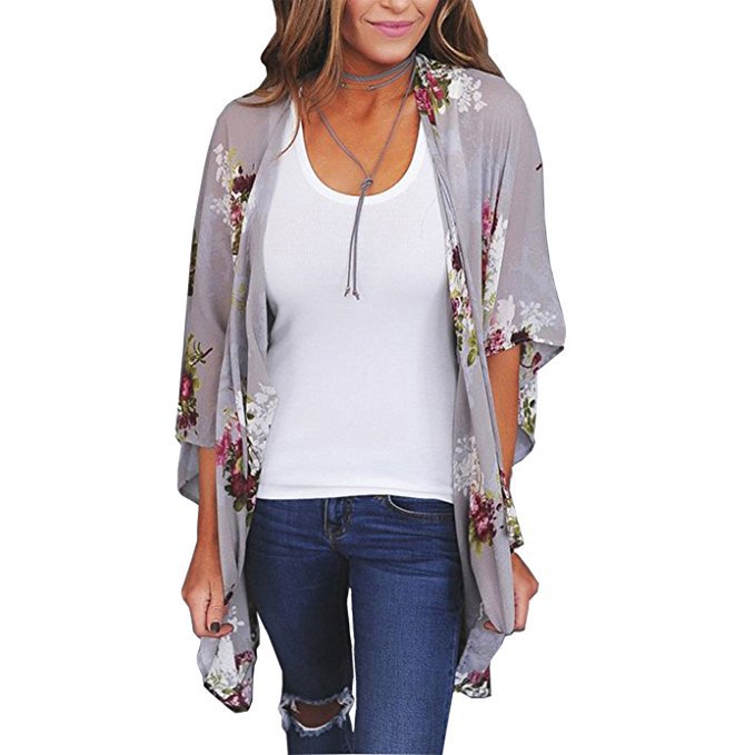 Chiffon Beach Dress Digital Printing Sun Blouses
