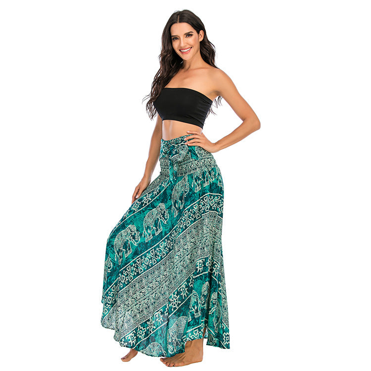 Casual Thai Dress Beach Vacation Two-way Skirts