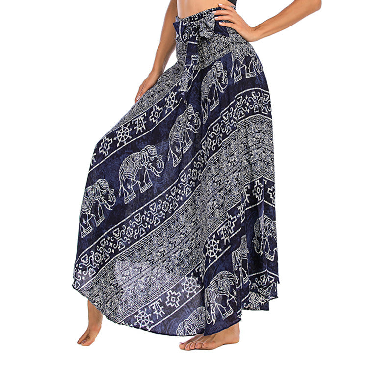 Casual Thai Dress Beach Vacation Two-way Skirts