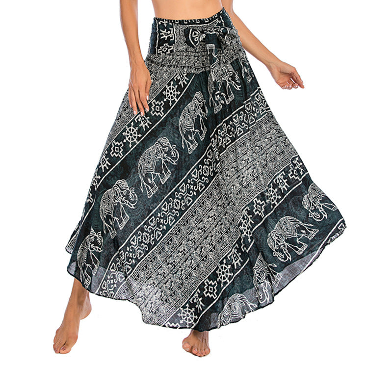 Casual Thai Dress Beach Vacation Two-way Skirts