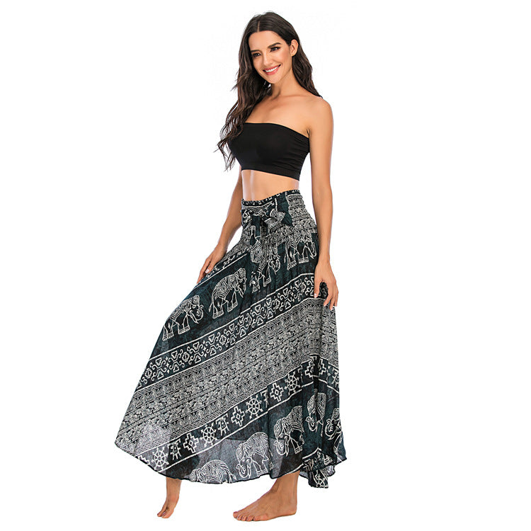 Casual Thai Dress Beach Vacation Two-way Skirts