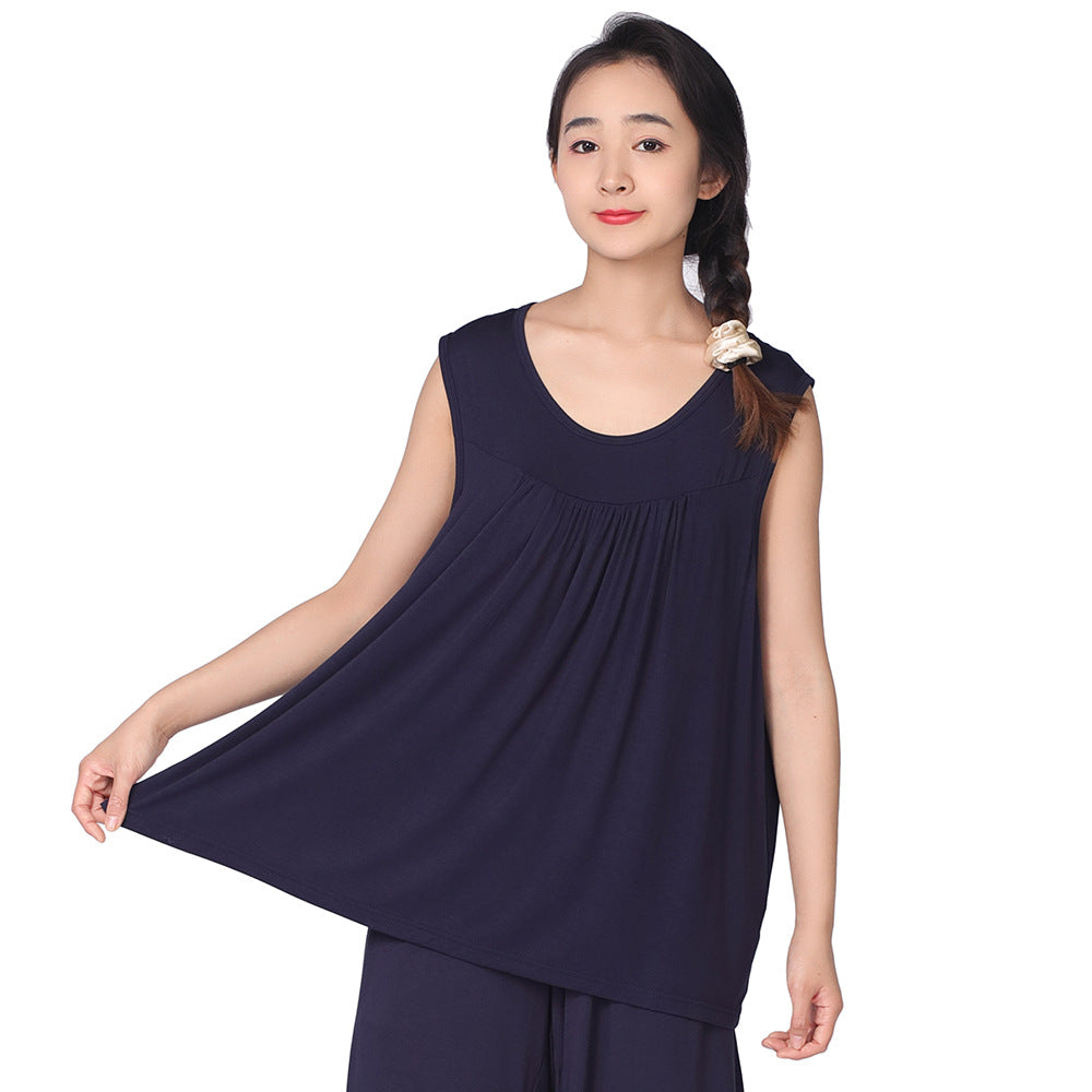 Women's Casual Loose Stretch Cotton Pajamas Home Tops