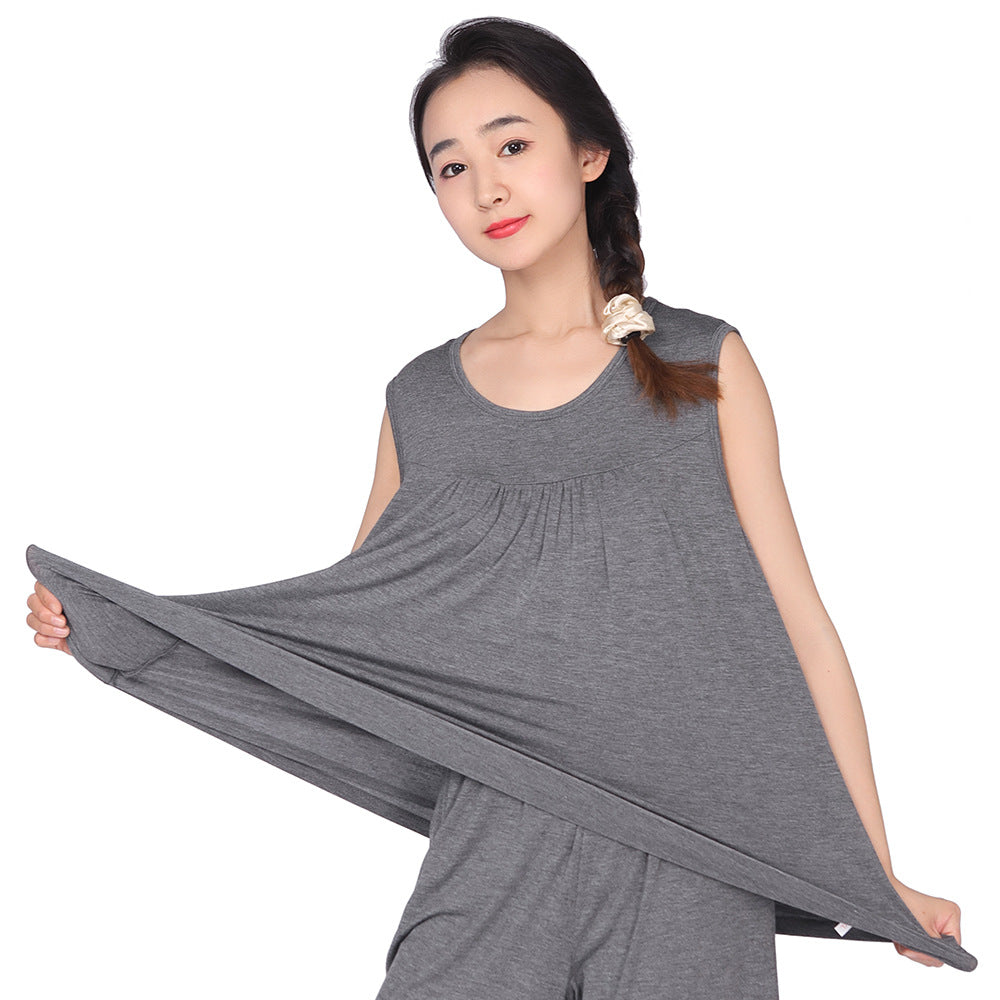 Women's Casual Loose Stretch Cotton Pajamas Home Tops