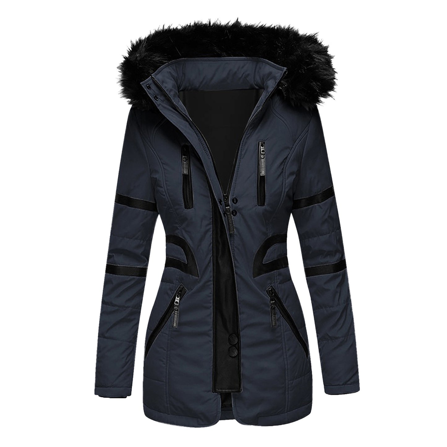 Women's Collar Cotton Clothes Casual Fashionable Warm Coats