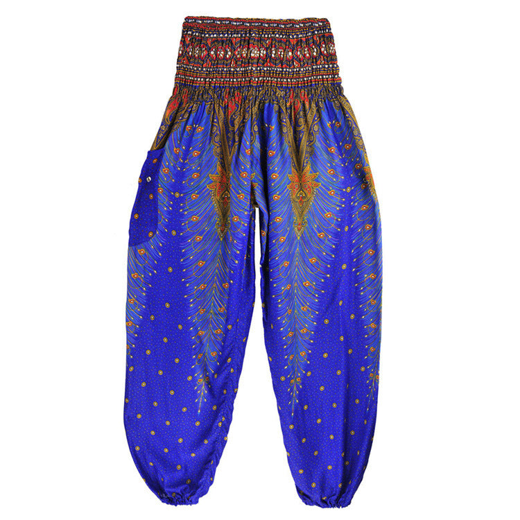 Women's Bohemian Thai Bloomers Yoga Sports Summer Pants
