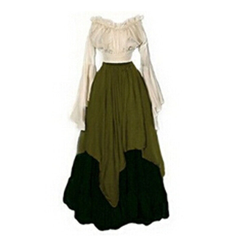 Women's Renaissance Medieval With Long Sleeves Dress