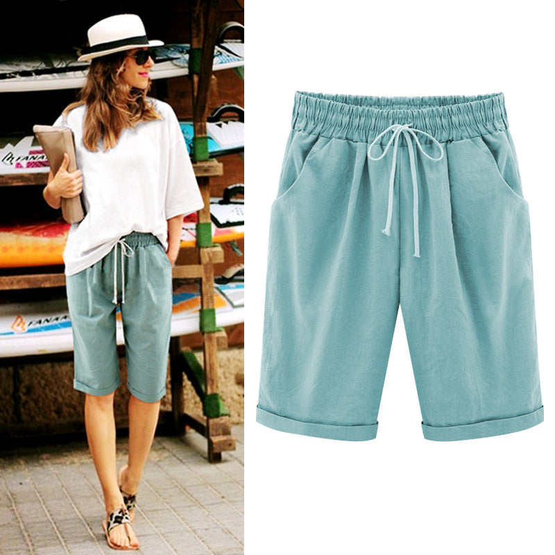 Women's Thin Outer Wear Middle Large Fat Pants