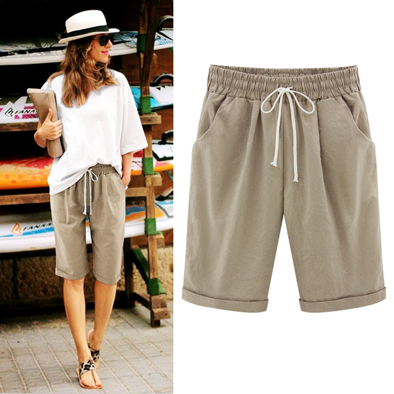 Women's Thin Outer Wear Middle Large Fat Pants