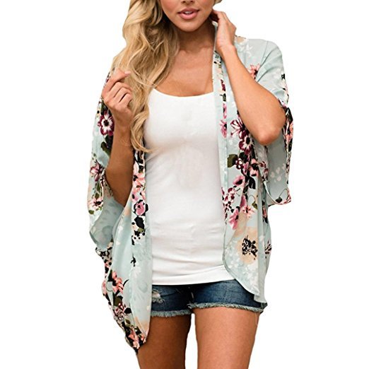 Chiffon Beach Dress Digital Printing Sun Blouses
