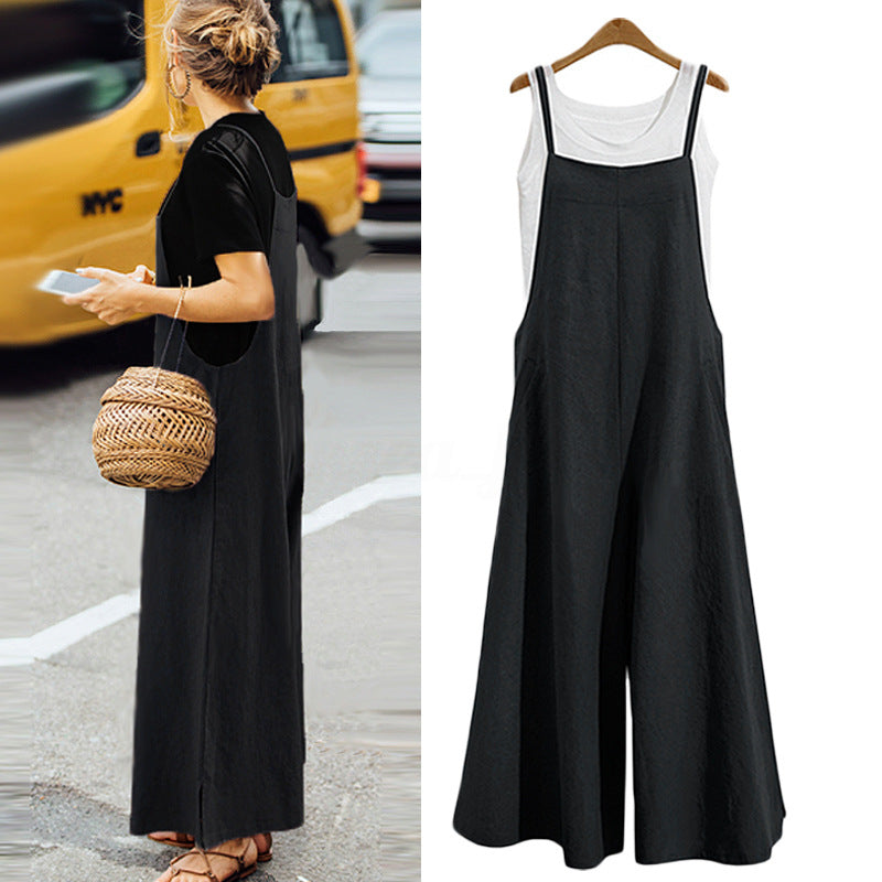 Women's Fashion Elegant Loose One-piece Casual Pants