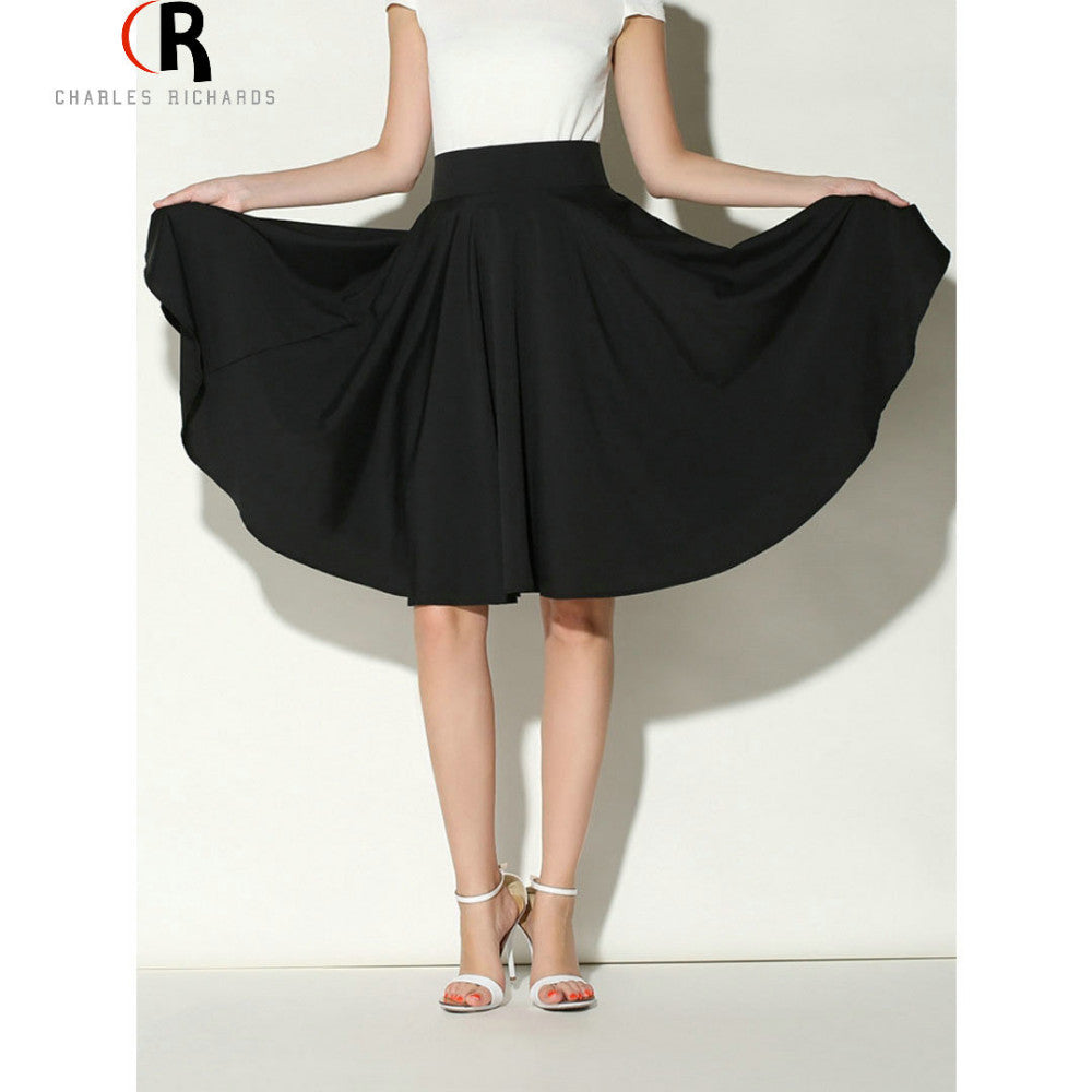 High Waist Skating Retro Casual Mid-length Skirts