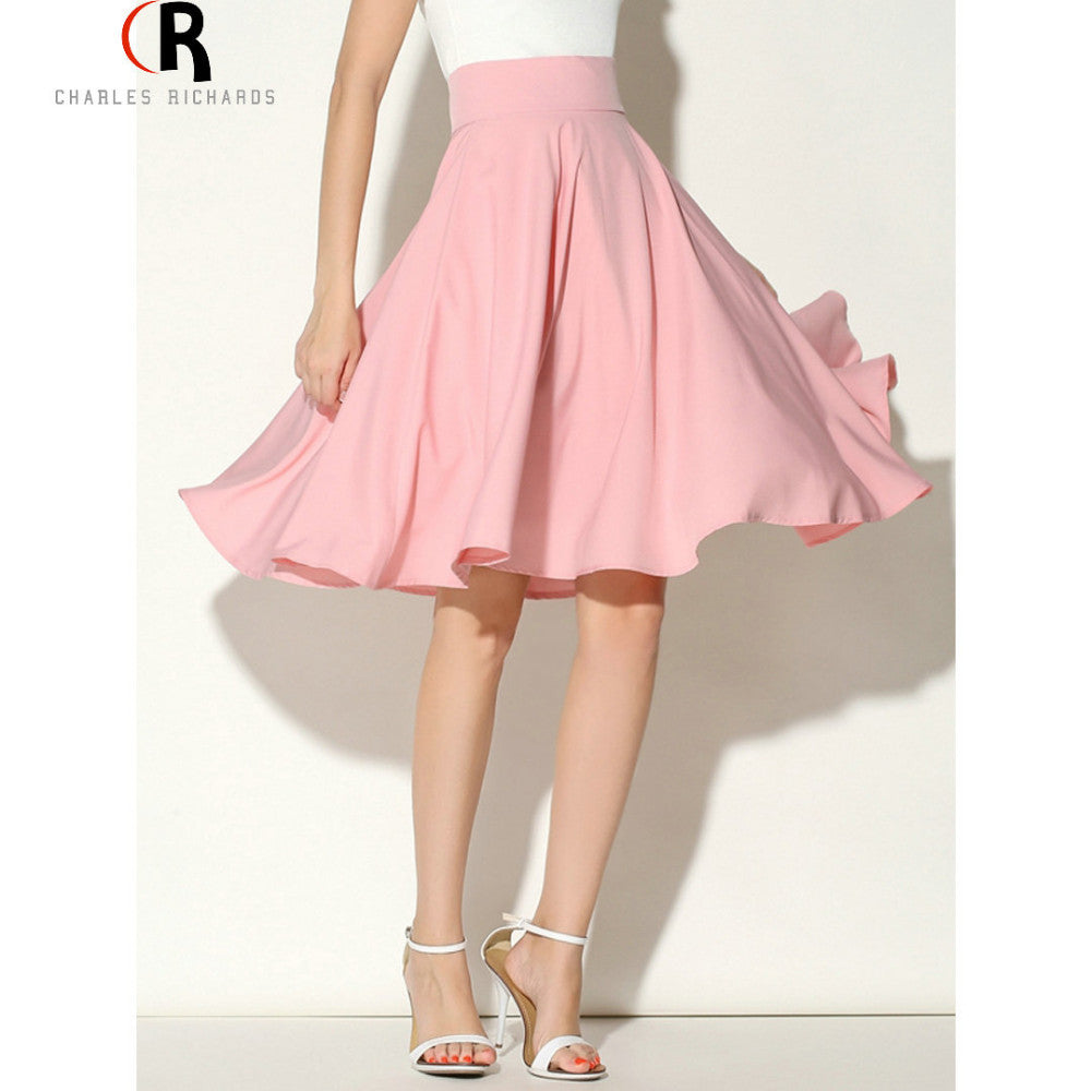 High Waist Skating Retro Casual Mid-length Skirts