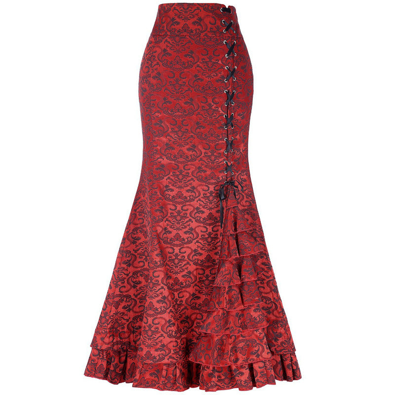 Halloween Jacquard Fishtail Vintage Gothic Victoria Skirts