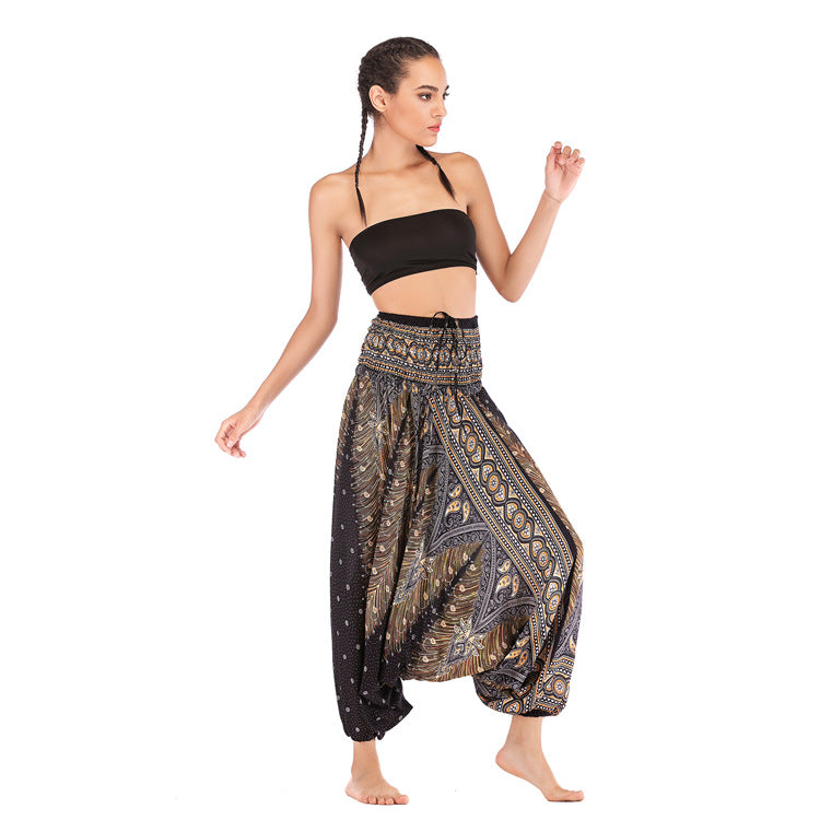 Charming Casual Yoga Big Crotch Bohemian Pants