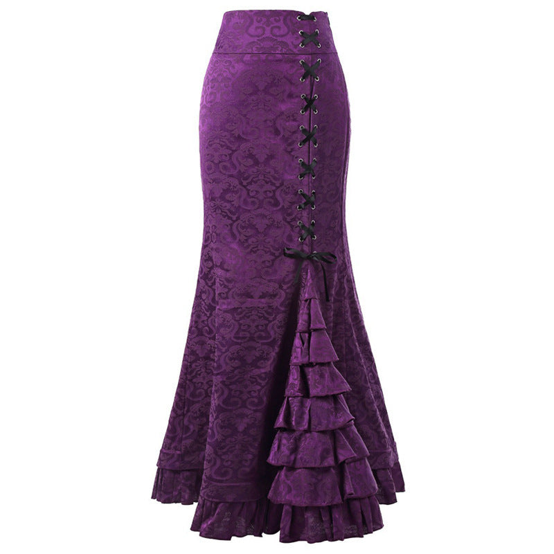Halloween Jacquard Fishtail Vintage Gothic Victoria Skirts