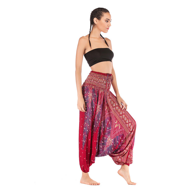 Charming Casual Yoga Big Crotch Bohemian Pants