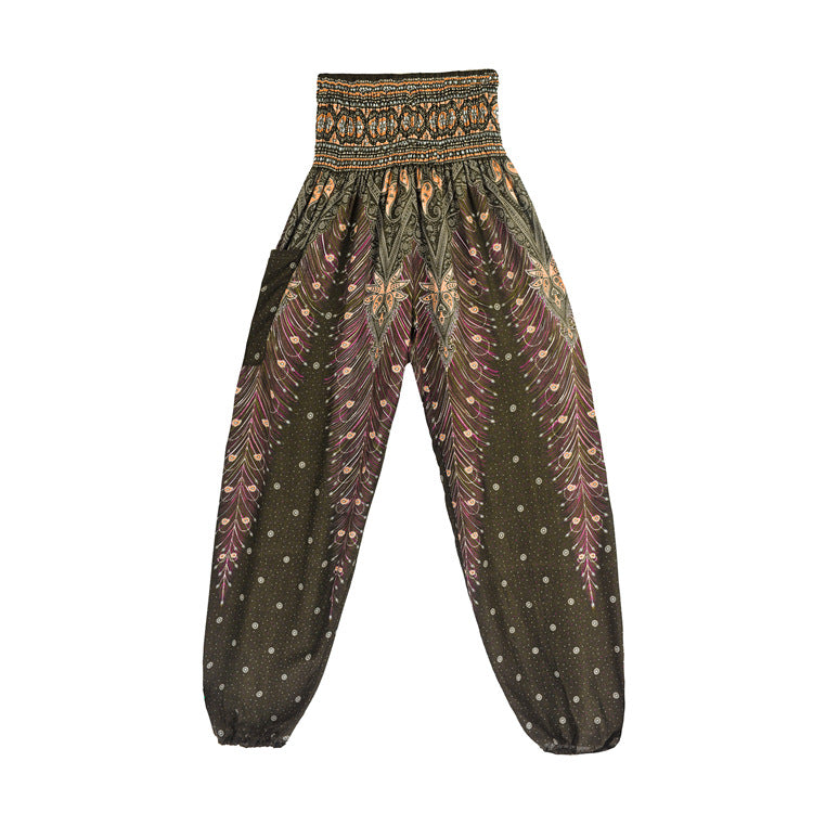 Women's Bohemian Thai Bloomers Yoga Sports Summer Pants