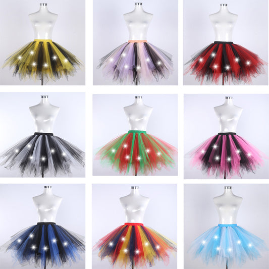 Adult Mesh Slip Dress Pettiskirt Stage Skirts