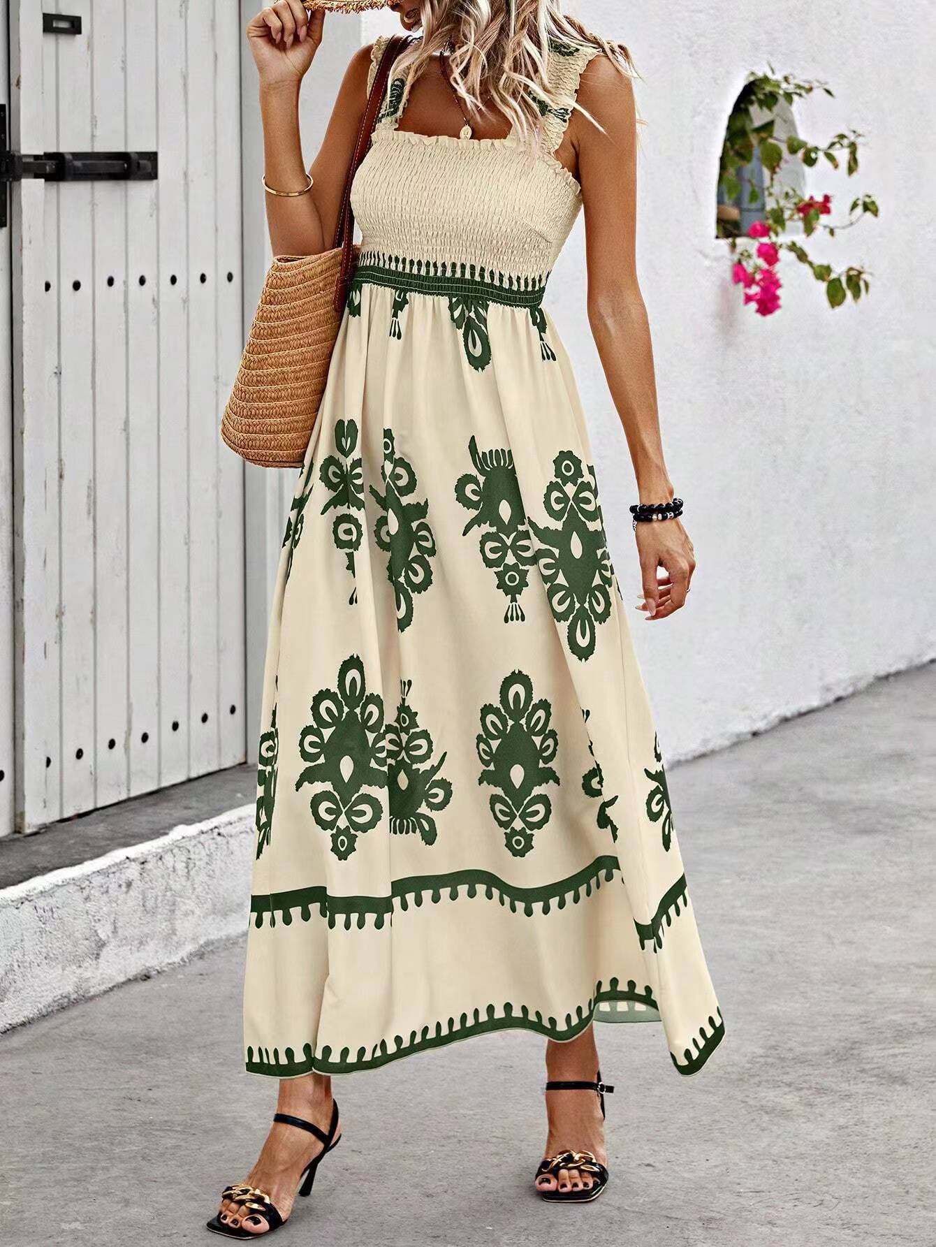Women's Beach Dress Holiday Style Printing Dresses
