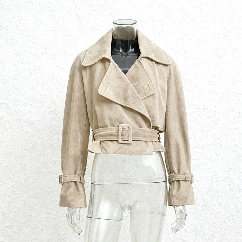 Women's Fashionable Trendy Retro Personality Pure Color Coats