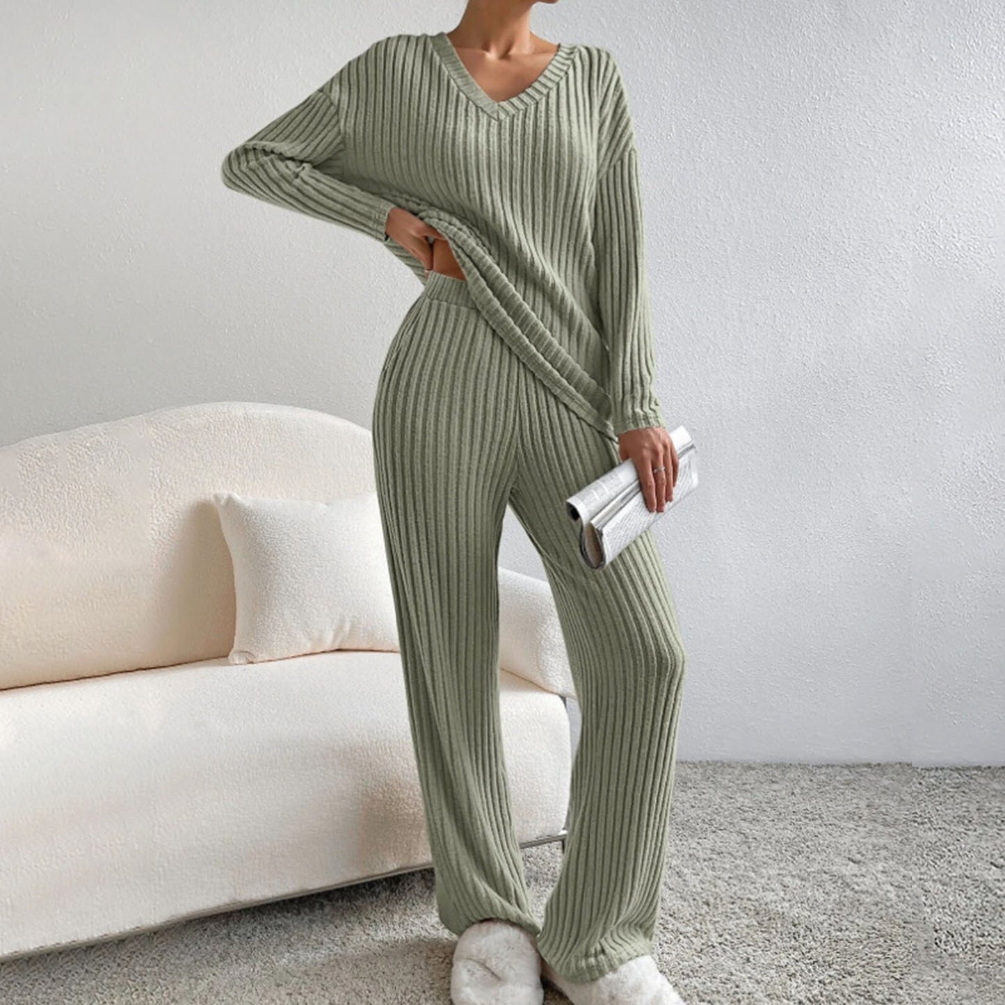 Women's Two-piece Fashion Casual Straight Loose Temperament Suits