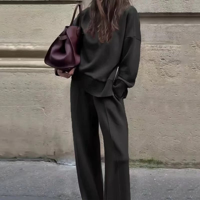 Long Sleeve Loose Pockets Two-piece Set Fashion Casual Suit