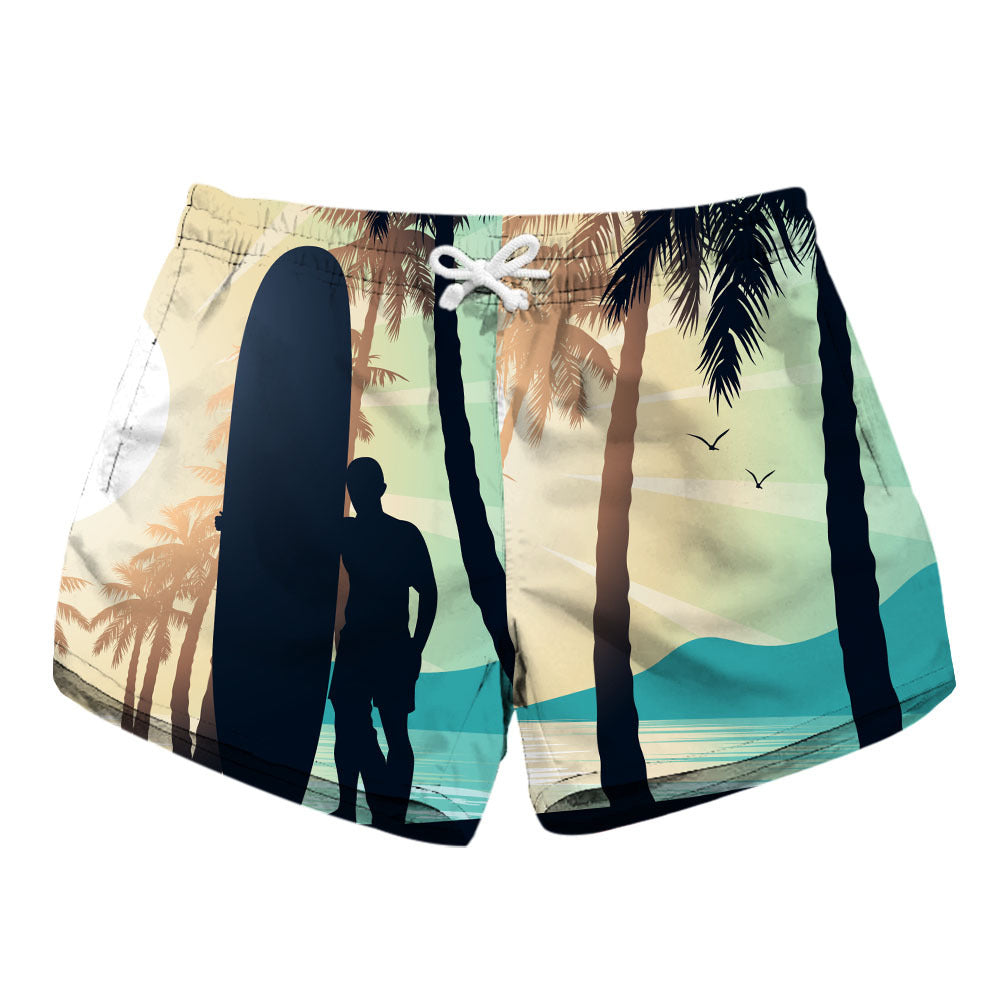 Women's Sexy Beach Digital Printing Cute Shorts