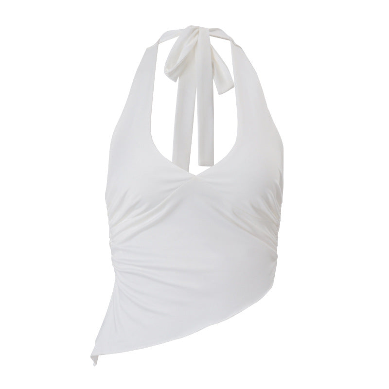 Women's Spring Sexy Hot Halter Strap Irregular Tops